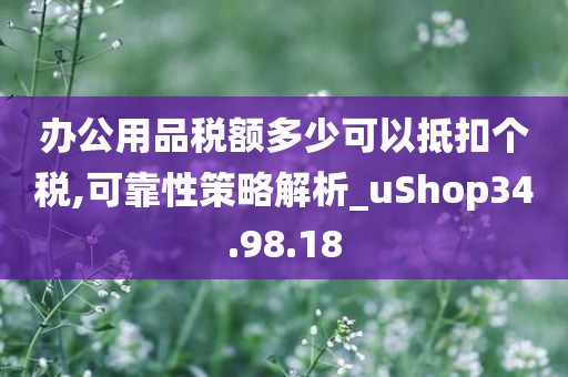 办公用品税额多少可以抵扣个税,可靠性策略解析_uShop34.98.18