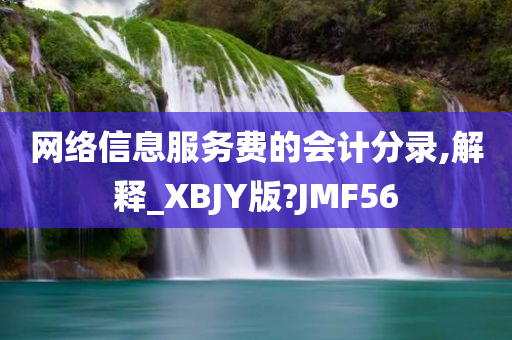 网络信息服务费的会计分录,解释_XBJY版?JMF56