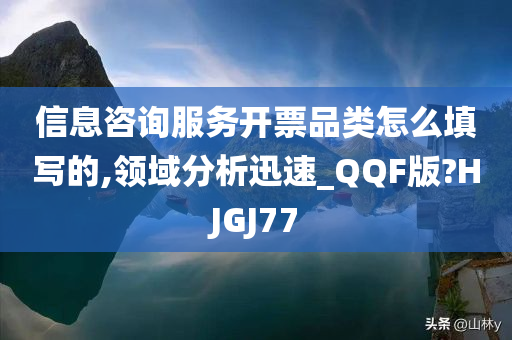 信息咨询服务开票品类怎么填写的,领域分析迅速_QQF版?HJGJ77