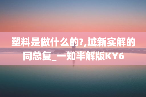 塑料是做什么的?,域新实解的同总复_一知半解版KY6