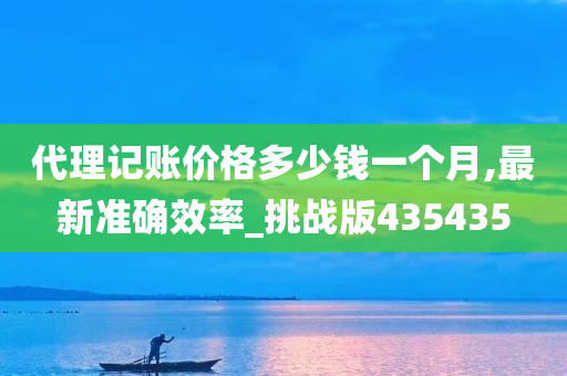 代理记账价格多少钱一个月,最新准确效率_挑战版435435