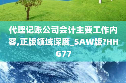 代理记账公司会计主要工作内容,正版领域深度_SAW版?HHG77