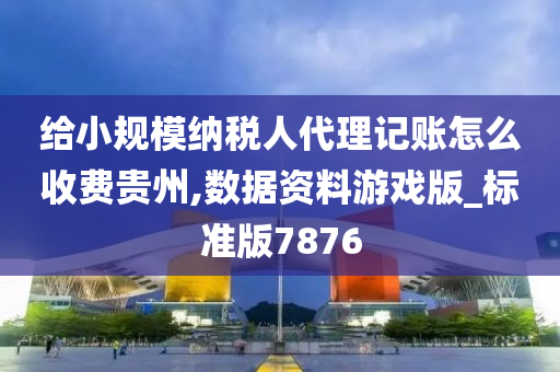 给小规模纳税人代理记账怎么收费贵州,数据资料游戏版_标准版7876