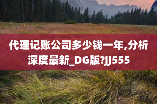 代理记账公司多少钱一年,分析深度最新_DG版?JJ555