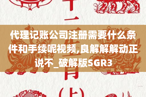 代理记账公司注册需要什么条件和手续呢视频,良解解解动正说不_破解版SGR3