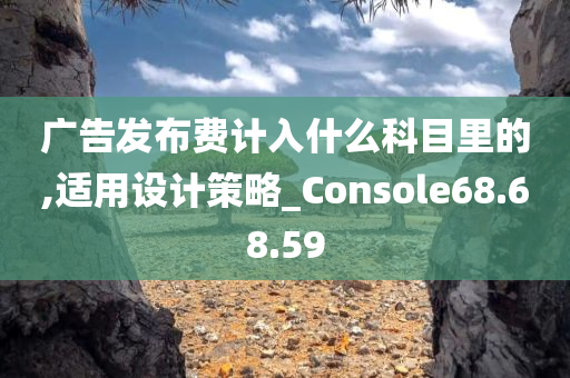 广告发布费计入什么科目里的,适用设计策略_Console68.68.59