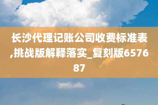 长沙代理记账公司收费标准表,挑战版解释落实_复刻版657687