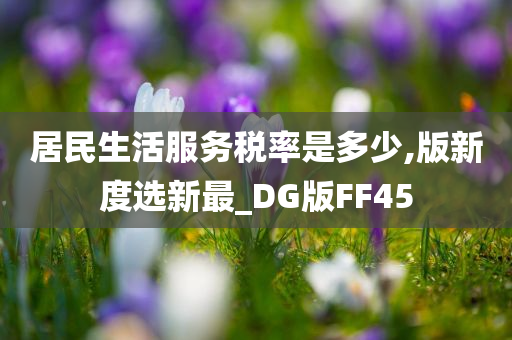 居民生活服务税率是多少,版新度选新最_DG版FF45