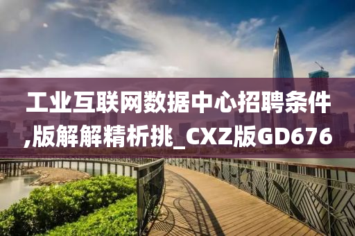 工业互联网数据中心招聘条件,版解解精析挑_CXZ版GD676