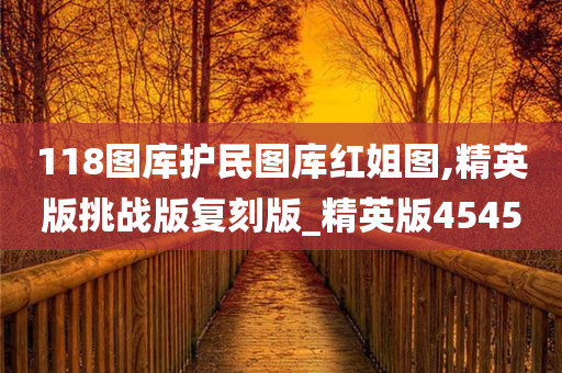 118图库护民图库红姐图,精英版挑战版复刻版_精英版4545