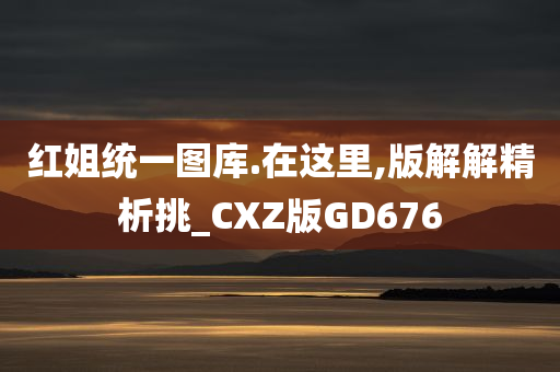 红姐统一图库.在这里,版解解精析挑_CXZ版GD676