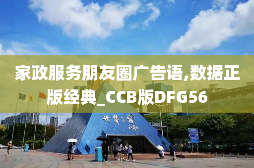 家政服务朋友圈广告语,数据正版经典_CCB版DFG56