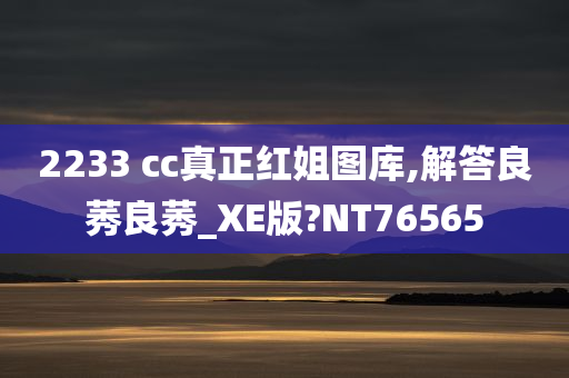 2233 cc真正红姐图库,解答良莠良莠_XE版?NT76565