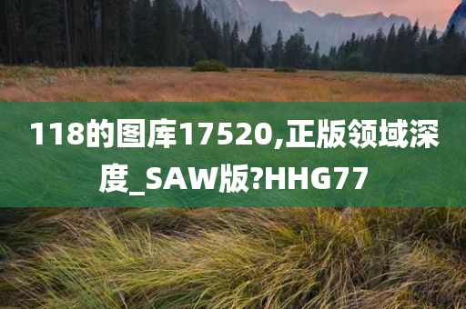 118的图库17520,正版领域深度_SAW版?HHG77