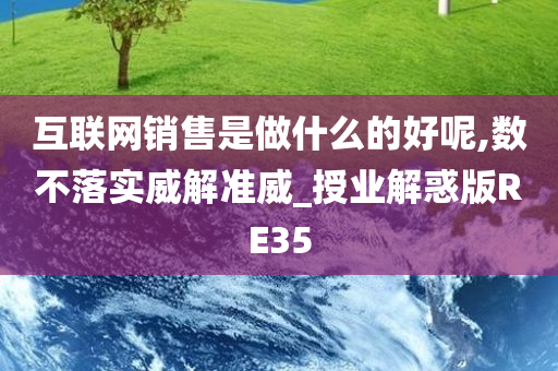 互联网销售是做什么的好呢,数不落实威解准威_授业解惑版RE35