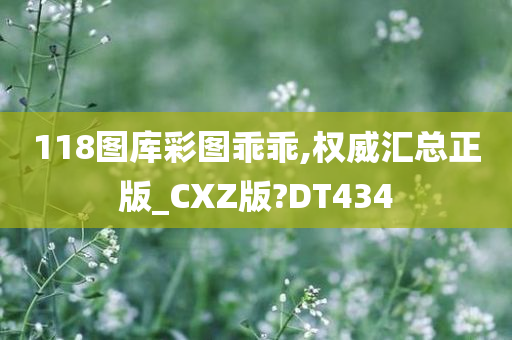 118图库彩图乖乖,权威汇总正版_CXZ版?DT434