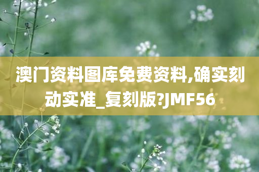 澳门资料图库免费资料,确实刻动实准_复刻版?JMF56