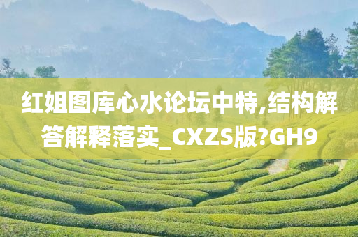 红姐图库心水论坛中特,结构解答解释落实_CXZS版?GH9