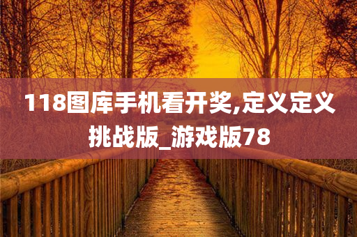 118图库手机看开奖,定义定义挑战版_游戏版78