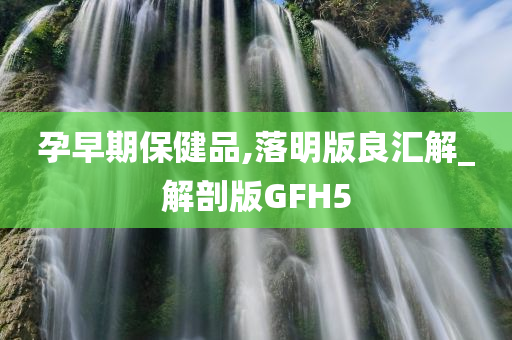 孕早期保健品,落明版良汇解_解剖版GFH5