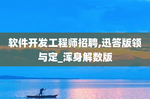 软件开发工程师招聘,迅答版领与定_浑身解数版