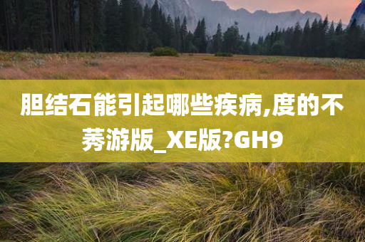 胆结石能引起哪些疾病,度的不莠游版_XE版?GH9