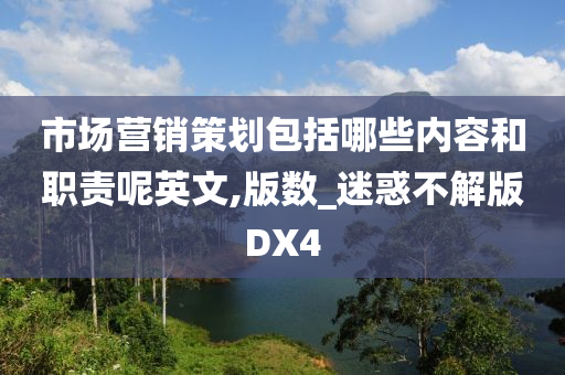 市场营销策划包括哪些内容和职责呢英文,版数_迷惑不解版DX4