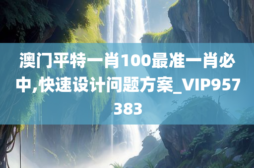 澳门平特一肖100最准一肖必中,快速设计问题方案_VIP957383