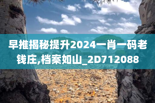 早推揭秘提升2024一肖一码老钱庄,档案如山_2D712088