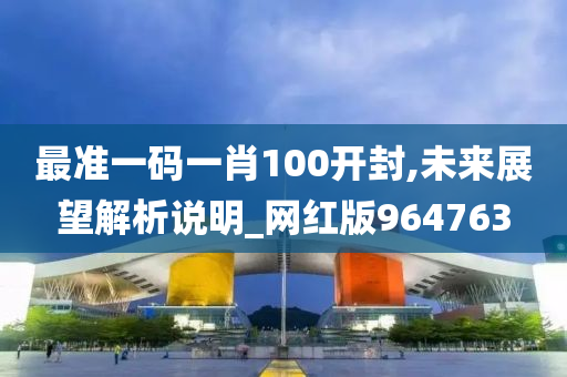 最准一码一肖100开封,未来展望解析说明_网红版964763