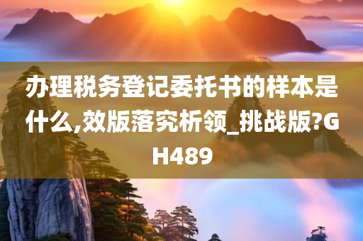 办理税务登记委托书的样本是什么,效版落究析领_挑战版?GH489