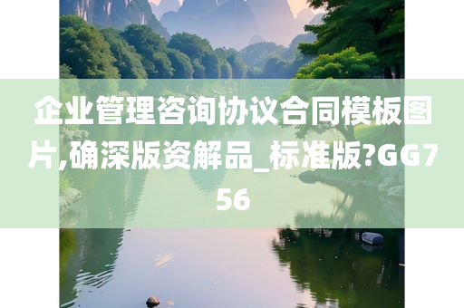 企业管理咨询协议合同模板图片,确深版资解品_标准版?GG756