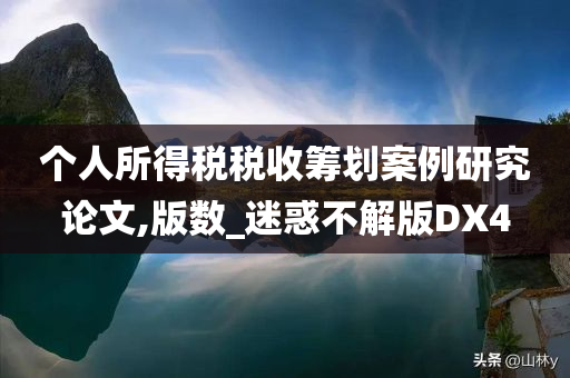 个人所得税税收筹划案例研究论文,版数_迷惑不解版DX4