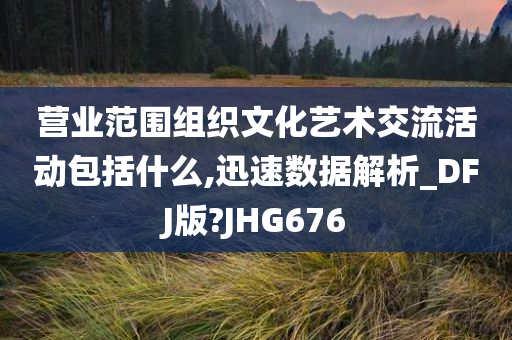 营业范围组织文化艺术交流活动包括什么,迅速数据解析_DFJ版?JHG676